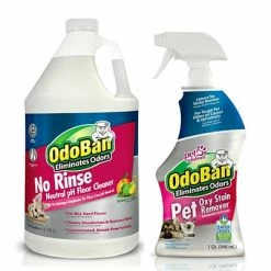 Flash Sale 👏 Deodorizers OdoBan Pet Solutions 32 Oz. Spray Oxy Stain Remover And 1 Gallon No Rinse Neutral PH Floor Cleaner (OBPTG-STP) ✨